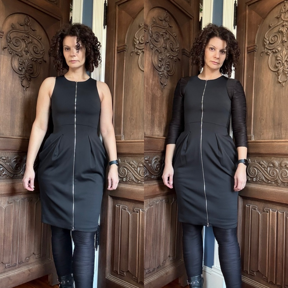 Terese Sydonna Black Sleeveless Zip Dress